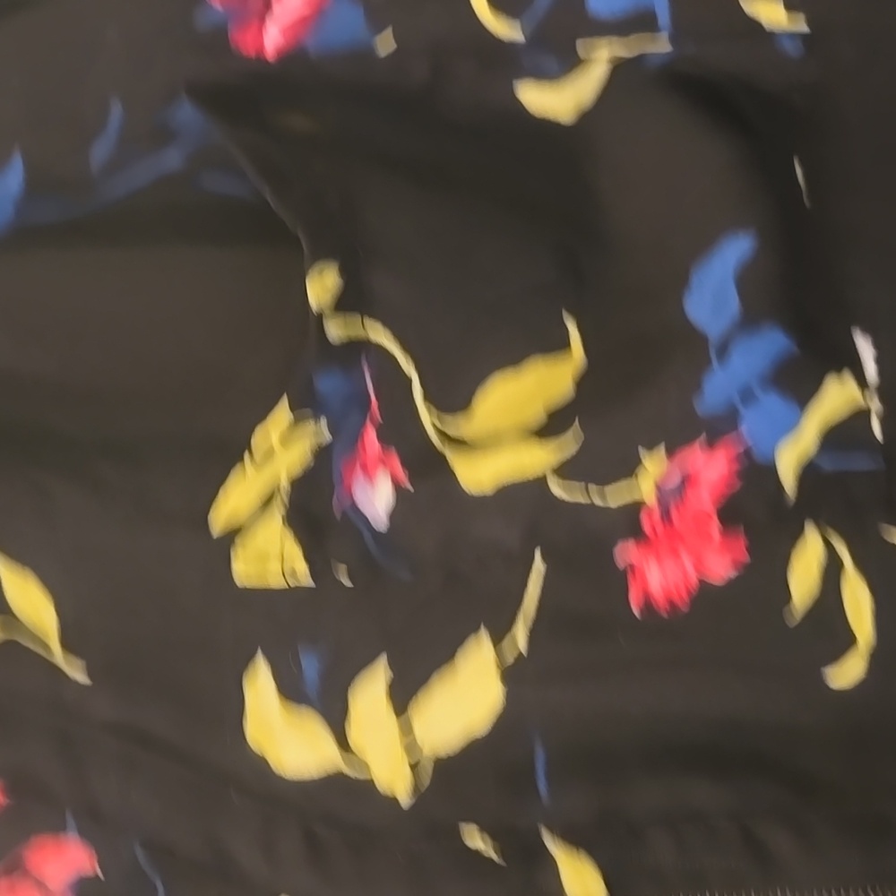Torrid Black With Floral Print 3/4 Sleeve Top Size 24 - Picture 4 of 10